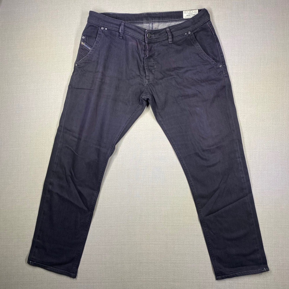 Diesel Bhetto Mens Slim Straight Jeans 34 Dark Wash Stretch Denim Pants